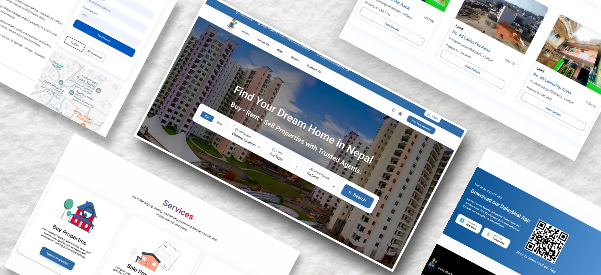 Dalley Bhai — homepage and property discovery